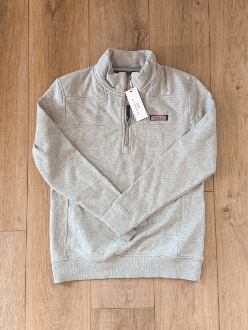 WOMEN'S VINEYARD VINES GRAY COTTON SHEP SHIRT PULLOVER SIZE XS NWT
